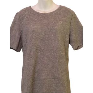 NWOT LOFT Gray Textured Top